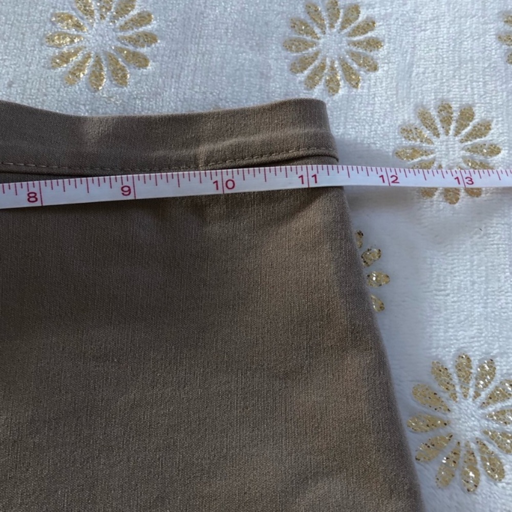 Taupe Ruffle Hem Drawstring Skirt - Picture 6 of 9
